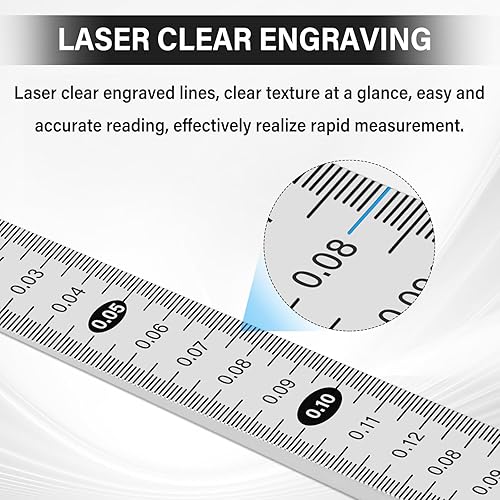YUCHENGTECH Taper Gage Inches 0.01'- 0.15' Wedge Feeler Gauge Gap Gauge Feeler Gap Hole Measure Tool Graduation 0.001' Inch Unit - Poueer