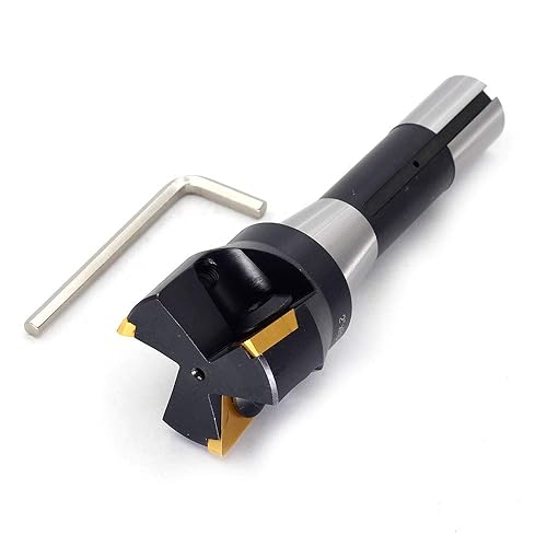 OSCARBIDE Indexable End Mill,R8 Shank,2' Cutting Depth,6' Overall Length,90 Degree,TP43,3 Flutes with 3 Pieces TPCN43PDTR(TPG43) Carbide Inserts - Poueer