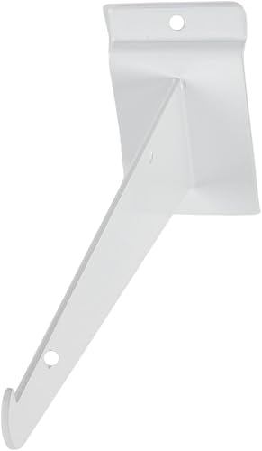 8 inch White Shelf Bracket for Slatwall - Pack of 10 - Poueer