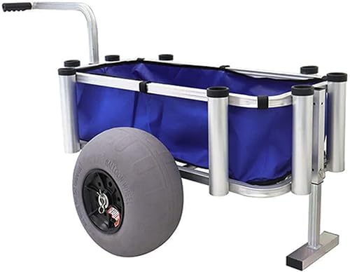 Juggernaut Storage Rolling Utility Cart, Heavy Duty & Waterproof Caddy, 220 lbs Capacity, Blue - Poueer
