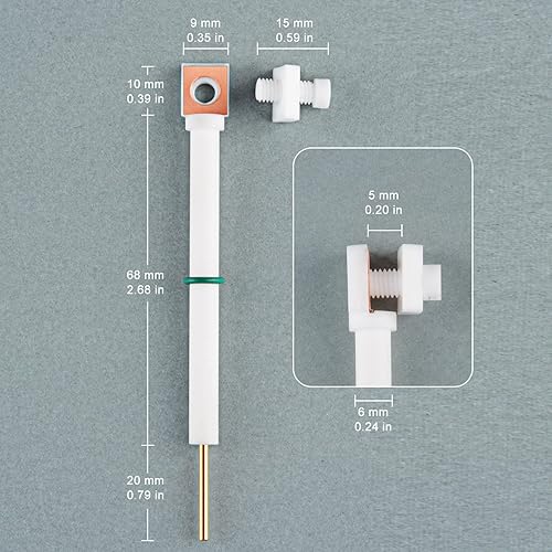 stonylab PTFE Platinum Electrode Holder, Multi-Purpose Replaceable Electrode Holder Clip with 10 * 10 mm Platinum Sheet and PTFE Body - Poueer