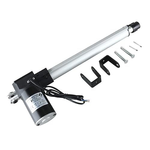 DC 12V 12 Inch Stroke Linear Actuator with Mounting Bracket 300MM 6000N/1320LB Maximum Load for Recliner TV Table Lift Massage Bed Electric Sofa Linear Actuator - Poueer
