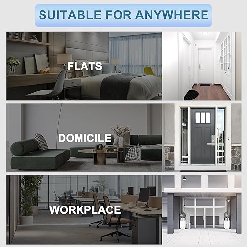 Fingerprint Smart Keypad WiFi keyless Entry Door Lock Set with Lever Handle, Electronic Biometric Front Digital Deadbolt TT Lock Set, Black - Poueer