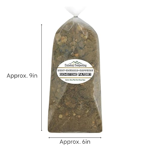 Sluiceboy Prospecting - 5.5 POUNDS 'Ruby-Emerald-Sapphire' Gemstone Paydirt | Gem Mining Rough Stone Mix | Guaranteed Gems | Rock Dig Gem Dig - Poueer