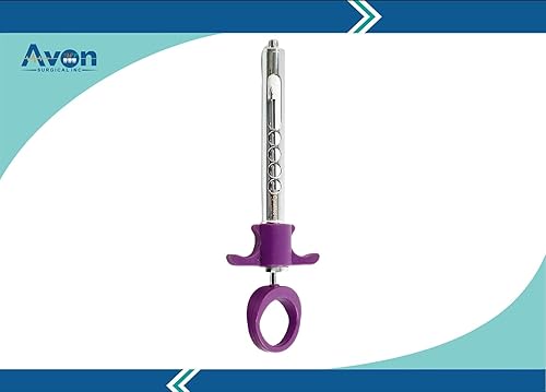 Set of 4 - Dental Anesthetic Syringe 1.8mL Self-Aspirating with Arrow Rod Plunger and Plastic Handle Ring | Premium Lightweight German Stainless Steel Dental Instruments - Poueer