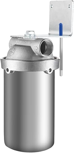 (BUS-10-3/4NPT)10 Inch Stainless Steel 304 Water Filter Housing for 9-3/4''-10'' Length, 2.5''-3'' OD Filter Cartridge, Double O-Rings Seal,3/4'' Inlet and Outlet Filter System for Household - Poueer