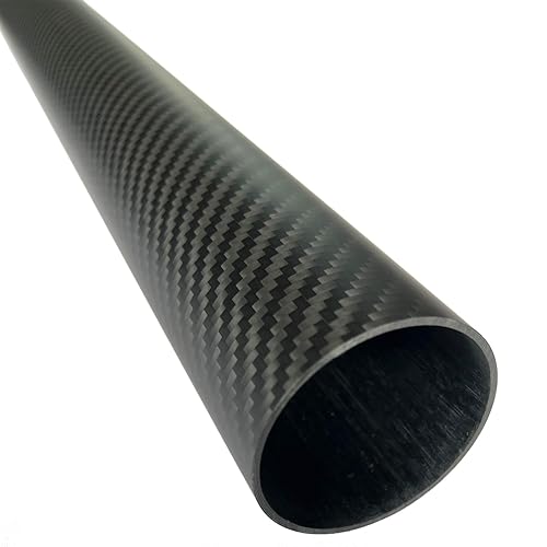 2pcs Carbon Fiber Tube 8x6x500MM 3K Roll Wrapped Twill Matte Finish - Poueer