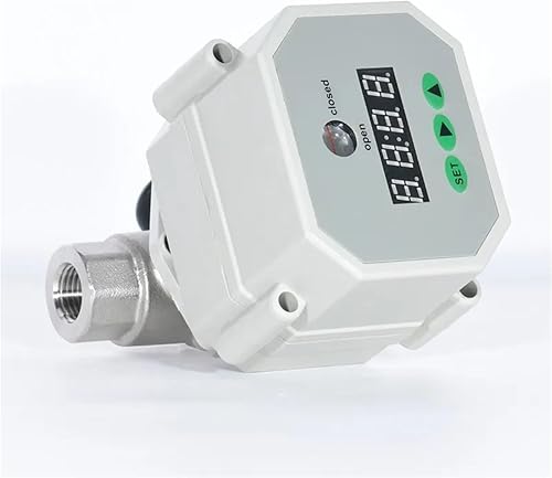DN8-DN25 2-Way SS304 Electric Timer Drain Ball Valve Automatic Timer Flush Valve Intelligent Timer Programed Valve 1Pcs(DN15,NPT_110-230VAC) - Poueer