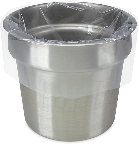 PanSaver Hotel Clear Round Pan Liners for Easy Clean Up - Disposable Buffet Pan Liners, Ovenable up to 400F (9 & 11 Quart Round Pan Liner - 18 x 20 IN) - Poueer