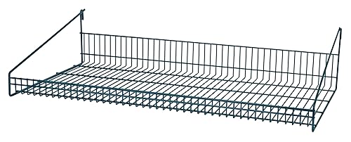 FSE 373-SG-LS1836P Store Grid Shelf, 36'W x 18'D x 7-1/2'H, with retaining Front Edge, Green epoxy Finish, NSF - Poueer