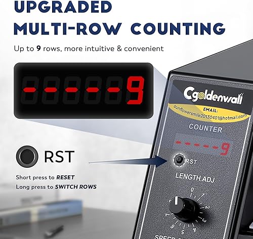 CGOLDENWALL Upgraded Automatic Label Dispenser, Up to 9 Multi-Row Counting, High Precision Auto Sensing, Speed Adjustable, Length 0.12-5.9' Width 0.16-5.5', Sticker Dispenser for Rolls Various Labels - Poueer