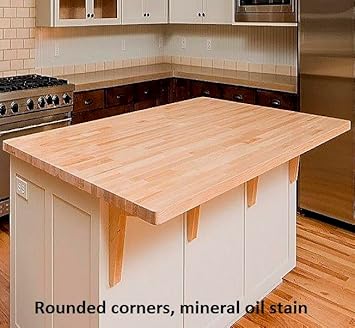1.5' x 18' x 36' Birch Table/Counter/Island Top ** see all Edge options ** (Sharp edges (no routing)) - Poueer