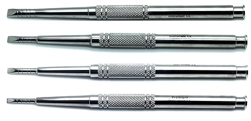 Ridge Chisels Mallet Bone Splitting Surgical Implant Stainless Steel Dental 5 Pcs Instruments - Poueer