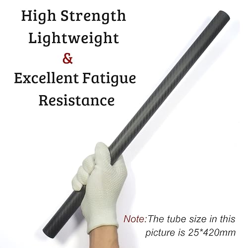 2pcs Carbon Fiber Tube 8x6x500MM 3K Roll Wrapped Twill Matte Finish - Poueer