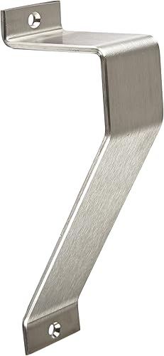 Rockwood SD1260.32D Stainless Steel Standard Duty Protector Bar, 3/16' Width x 2' Height, 3-1/4' Projection, 8' CTC, Satin Finish - Poueer