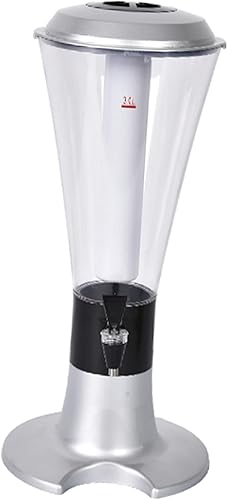 Beerenser with Tap 3L enser Multipurpose Glow in The Dark Tabletop Wine Tap for Home Bar KTV (Blue)(Painted Silver) - Poueer