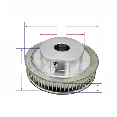 HTD 5M Timing Belt Pulley 15mm Width 405mm Belt 60 Teeth 20Teeth 3:1 Ratio Synachronous Pulley 5mm 6mm 8mm 10mm 12mm 14mm 15mm 16mm 19mm 20mm 22mm 24mm 25mm Transmission Pulley (60T-12mm, 20T-12mm) - Poueer