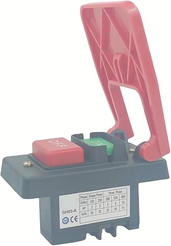 1Pcs 220V Single Phase 380V Three Phase 20Amp Table Saws Electromagnetic Pushbutton Switch (380V) - Poueer