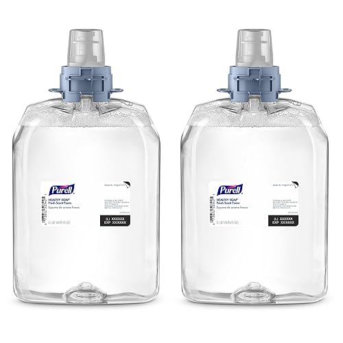 PURELL HEALTHY SOAP Fresh Scent Foam, 2000 mL Foam Hand Soap Refill for PURELL FMX-20 Manual Soap Dispenser (Pack of 2) – 5215-02 - Manufactured by GOJO, Inc. - Poueer