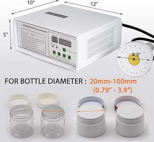 Bottle Cap Sealer, Induction Heat Sealer For Plastic, Glass Bottles 20-100mm 110v - Poueer