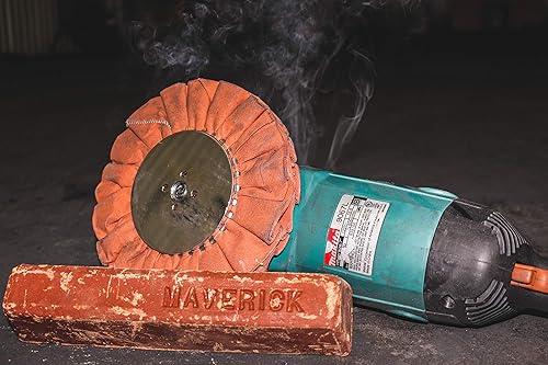 10' Diameter Orange Airway POLISHING Wheel W/A 5/8' Arbor Hole for Aluminum OR Stainless Metal Finishing - Poueer