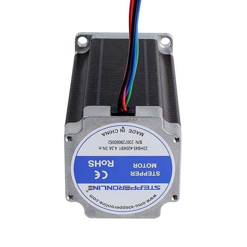 STEPPERONLINE Nema 23 Stepper Motor 8mm Shaft Bipolar 3Nm(425oz.in) 4.2A 57x57x113mm 4 Wires CNC Engraving Machine - Poueer