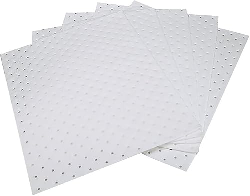 DRISSA Marine Oil and Fuel Spill Absorbent Pads, Heavy Duty Absorbent Pads, Absorbs Oil But Not Water, 1.31x1.64ft Suitable for, Shipping, Petrochemical, Ports and Power(Size:20 pieces,Color:5mm) - Poueer