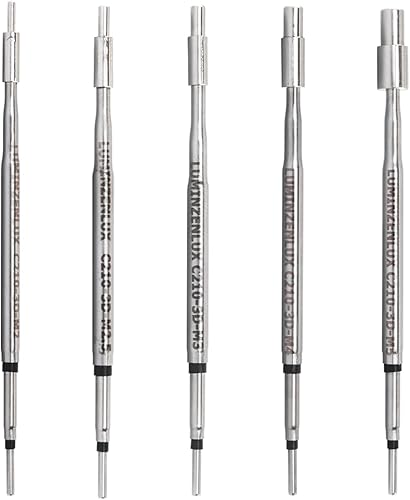 5PCS C210 Soldering Tips Heat Set Insert Tool Kit for M2/M2.5/M3/M4/M5 Threaded Inserts – Compatible with JBC Stations, 3D Printing & Plastic - Poueer