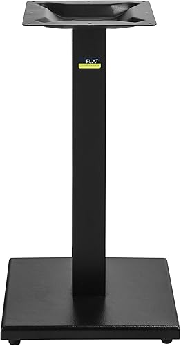 FLAT AUTO-Adjust GS22 Self-Stabilizing, Square Table Base | 22'x22' Span, Cast Iron, Fits Up to 30' Table Tops, with Self-Stabilizing PAD Technology, Perfect for Restaurants & Cafes - Poueer
