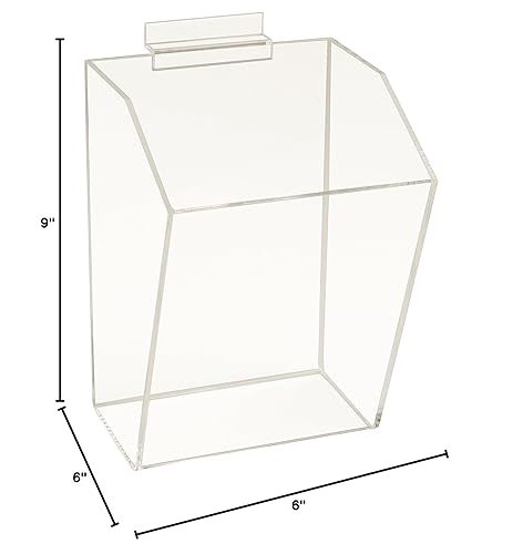 Econoco HP/DB69 Modular Dump Bin, 6' Width x 9' Height, Clear (Pack of 12) - Poueer