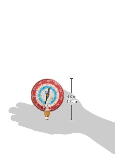 Yellow Jacket 49105 Gauge (Degrees F) Red Pressure, 0-500 psi, R-22/134A/404A, 3-1/8' - Poueer