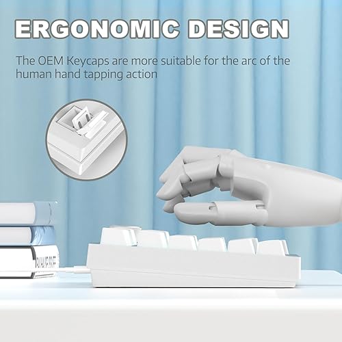 ATTACK SHARK X820ULTRA Wireless Gaming Mechanical Keyboard with TFT Smart Display&Knob,Side Printed PBT,Gasket Mounted 75% TKL Keyboard,BT5.0/2.4GHz/USB-C,RGB Backlit（White Contour,Shark Switch - Poueer