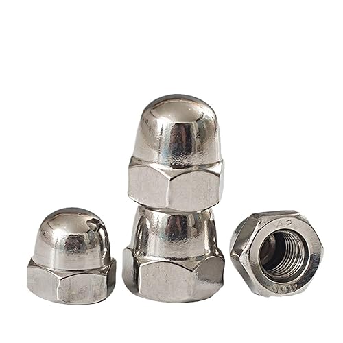 Fine Pitch Thread Acorn Cap Nut M8 M10 M12 M14 M16 M20 304 Stainless Steel Fine Tooth Decorative Dome Cap Nuts(M8x1.0(5Pcs)) - Poueer