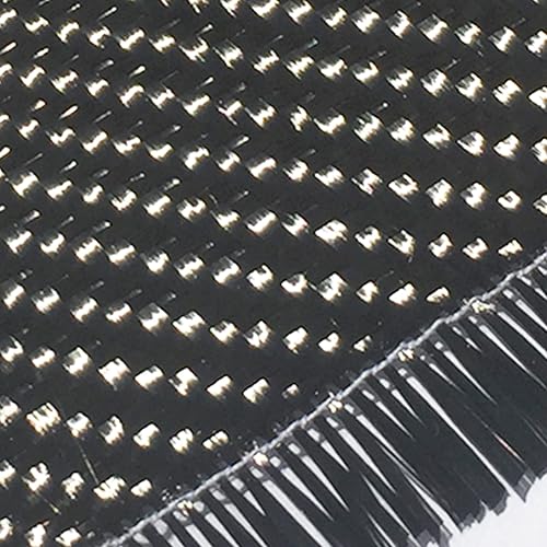 (1 ft -25 ft Rolls) KARBXON - 12 in - Carbon Fiber Aramid Fabric - RED - 3K - 240g/meter - Twill Weave - Advanced Cloth Fabric - Rolled 12” Wide Hemmed Fabric for Repair, Drones, RC & DIY Projects - Poueer