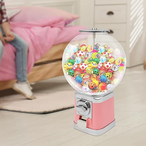 Capsule Vending Machine Candy Machine Dispenser for Business Toy Vending Machine Dispenser Lockable Candy Gumball Dispenser Machine Prize Machine Twister Ball Dispenser (White) - Poueer