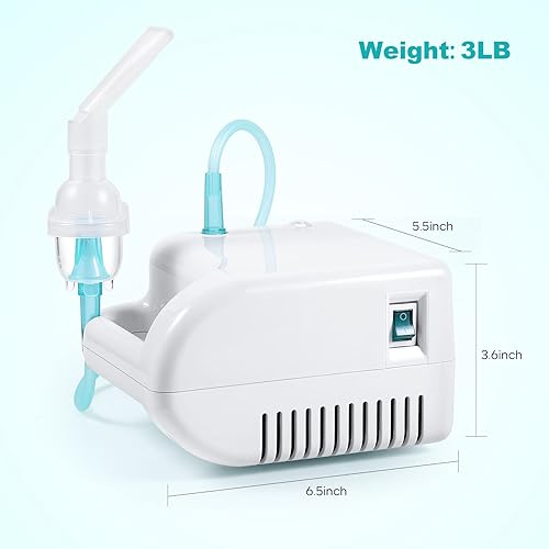 VITA-Mist AIR Compressor & Nebulizer Nebulizer Machine Portable Nebulizer for Adults and Kids with 1 Set of Kits - Poueer
