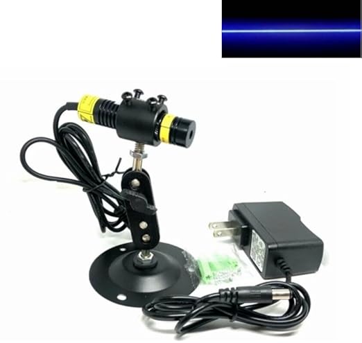 445nm 450nm -100 Dot/Line/Cross Blue Laser Diode Module Laser Swamp Pond Halloween Ghost House 16 * 68 (Line) - Poueer