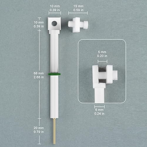 stonylab PTFE Platinum Electrode Holder, Multi-Purpose Replaceable Electrode Holder Clip with 10 * 10 mm Platinum Sheet and PTFE Body - Poueer