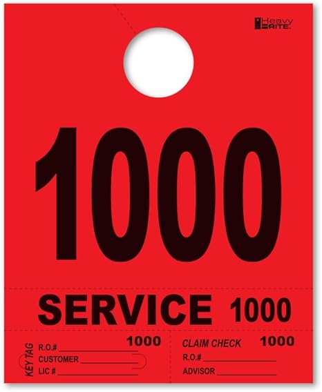 Flywheel Heavy Brite 4 Part Service Dispatch Numbers (000, Blue) - Poueer