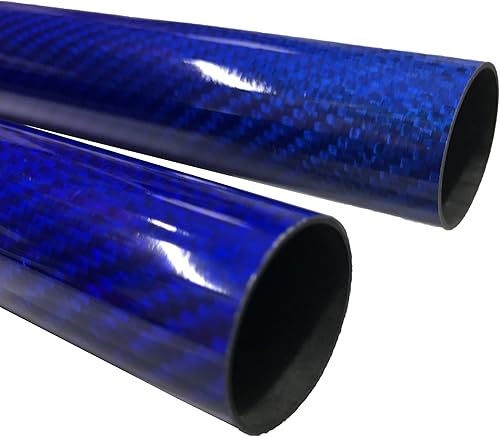 CARBON FIBER TUBE - Blue -20mm X 18mm X 1000mm - Hollow carbon fiber rods - Glossy carbon tubes - Pure carbon fibre tubes - Lightweight High Strength Carbon Fiber Shaft - 39.4 in x .78 in - Poueer