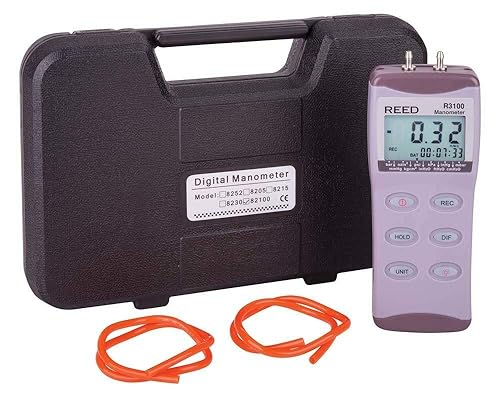 REED Instruments R3030 Digital Manometer, Gauge/Differential, 30psi - Poueer