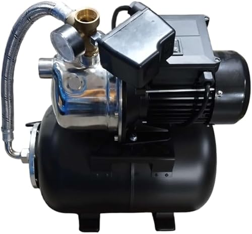 PS&W 1.5HP Shallow Well Pump with Pressure Tank, 1500GPH, 115V, Stainless Steel Irrigation Pump, Automatic Water Booster Jet Pump for Home, Garden, Lawn - Poueer