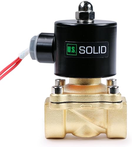 U.S. Solid Smart Solenoid Valve - 3/4 Inch Wi-Fi APP-Controlled Brass Solenoid Valve, 110V AC - Poueer
