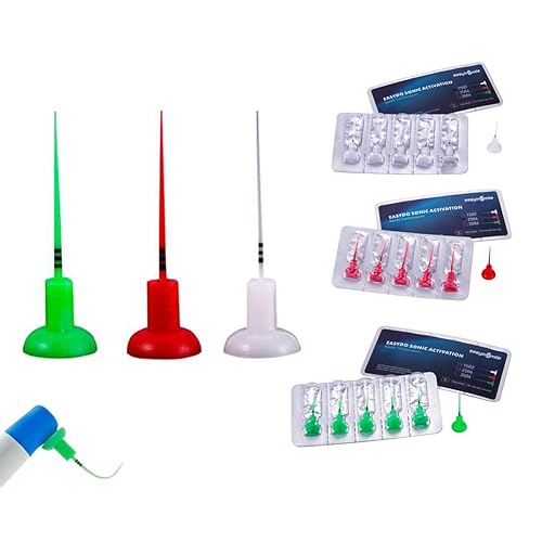 Easydo Endodontic Activation Dental Endo Sonic Activator Root Canal Irrigation System with 60PCS Soft Replacement Tips (60PCS Mixed Tips) - Poueer