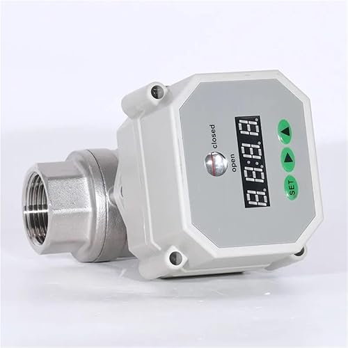 DN8-DN25 2-Way SS304 Electric Timer Drain Ball Valve Automatic Timer Flush Valve Intelligent Timer Programed Valve 1Pcs(DN15,NPT_110-230VAC) - Poueer