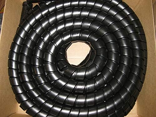 Kable Kontrol Cyclone Heavy Duty Hydraulic Hose Spiral wrap - 1/2' Diameter - Black - 165 feet Long | Abrasion Resistant | HDPE Construction | Protects Hose-Lines - Poueer