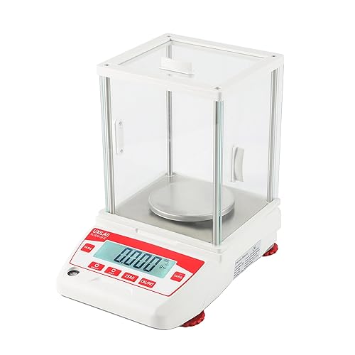 Analytical Balance 1mg GN ct Unit Precision Lab Scale 220g x 0.001g Digital Analytical Scale RS232 Interface Laboratory Electronic Balance LCD Display with Glass Windshield - Poueer