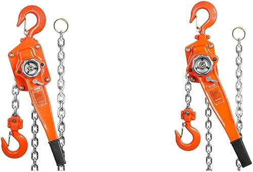 VEVOR Manual Lever Chain Hoist Bundle, Includes 3 Ton 6600 lbs & 1.5 Ton 3300 lbs Capacity 20 FT Come Alongs, G80 Galvanized Carbon Steel with Weston Double-Pawl Brake - Poueer