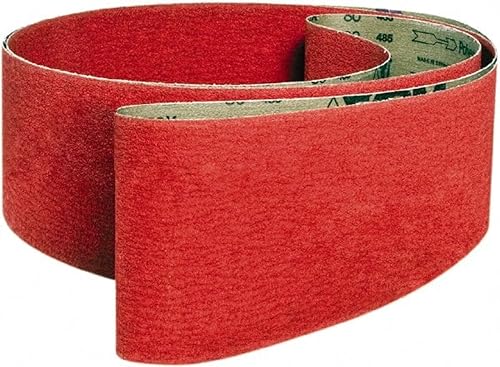 6 inch x 123 inch, 80 Grit, KK752X (General Grade), X-Weight, Aluminum Oxide (A/O), Abrasive Sanding Belts, 10-Pak - Poueer