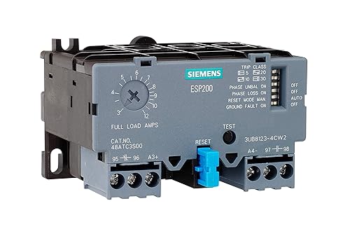 Siemens 3UB88234CW2 Solid State Overload Relay, ESP200 Catalog No. 48ATC1S00, 3 to 12A, Frame Size A1, 1-Phase, Class 5/10/20/30 Adjustable, Manual/Automatic Reset - Poueer